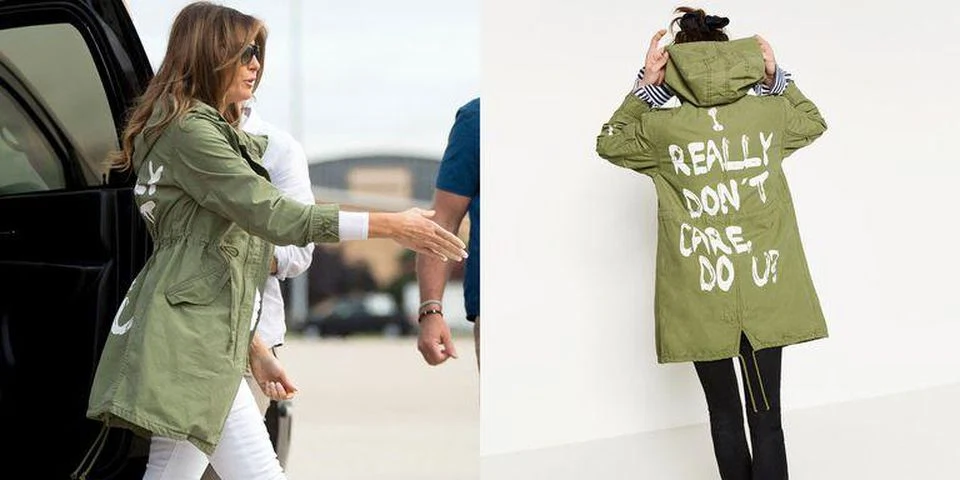 Melania Trump wears jacket with slogan “I don’t really care do u?” to visit a migrant child detention centre