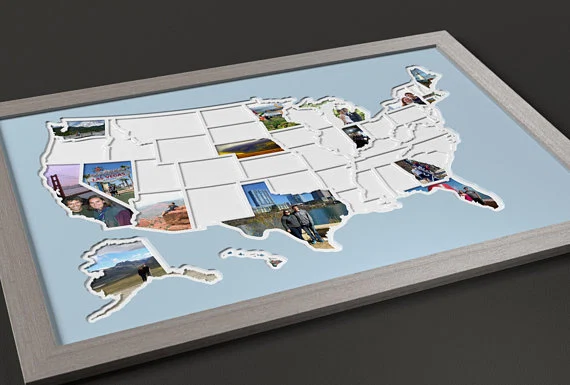 50 states photo map, €51.85 at etsy.com