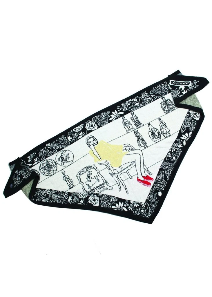 Girl in an antique shop scarf, €95 at electronicsheep.com