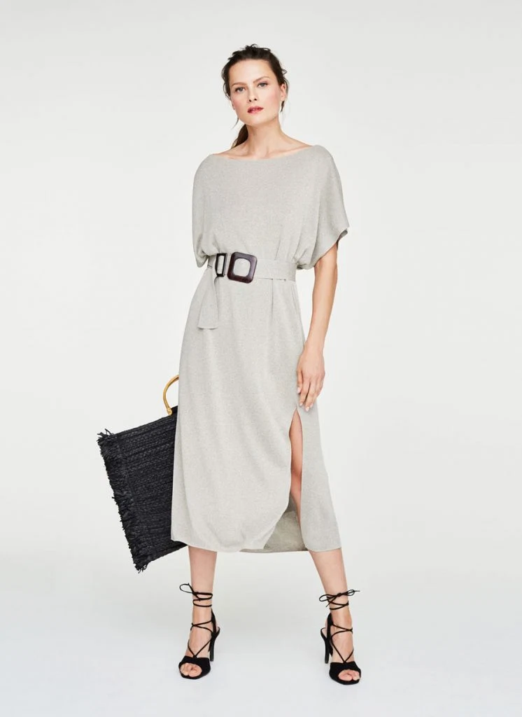Oversized knitted dress, €115 at uterque.com