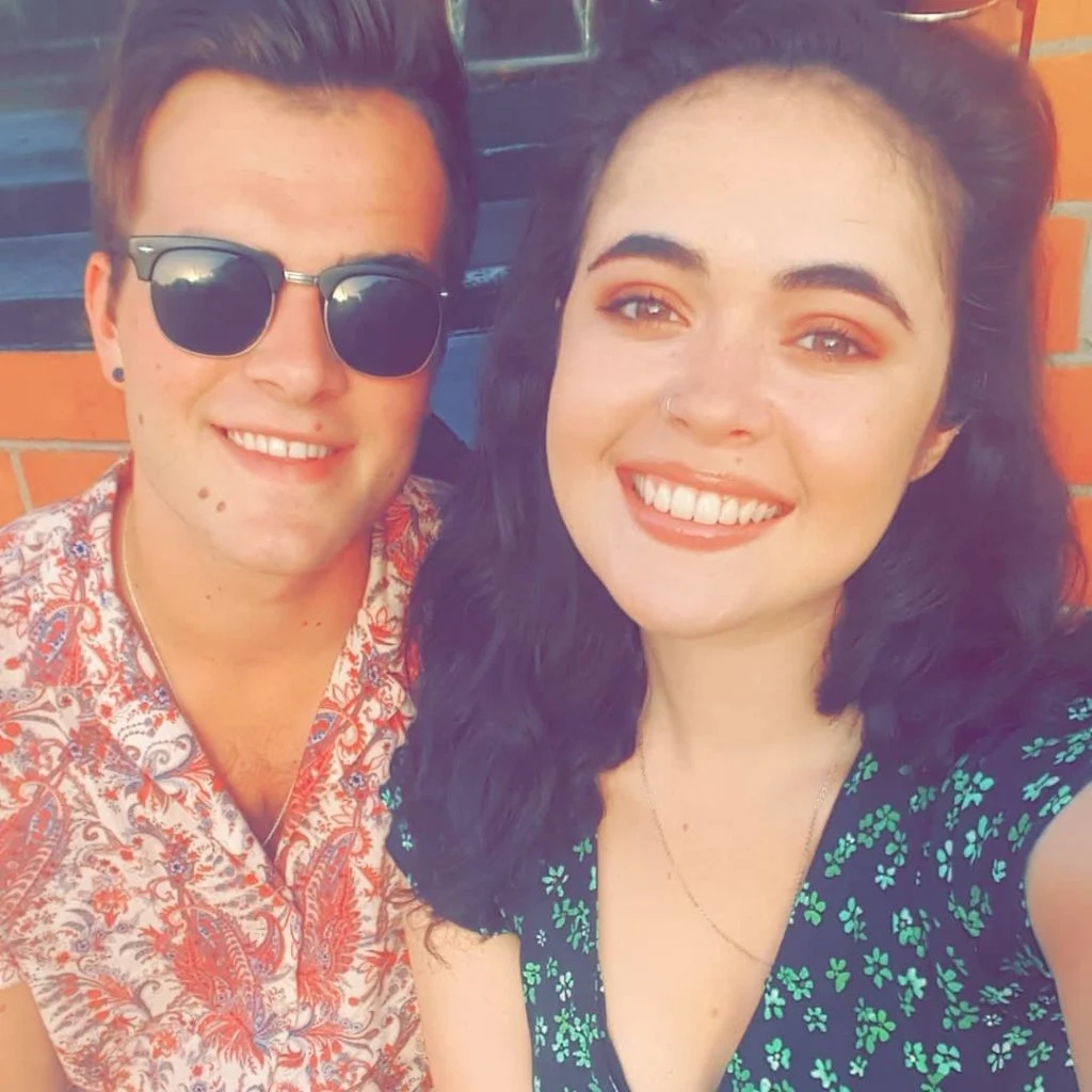 Jade and her boyfriend Dave Meehan. Source: @jadehanley13