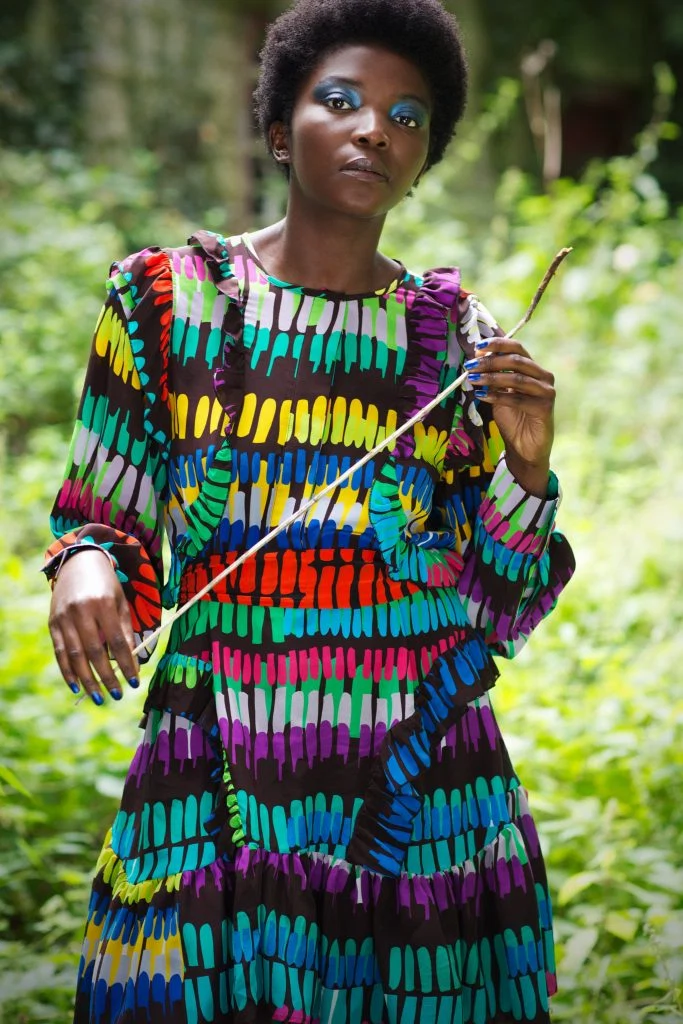 Cora dress tribe print, €675 at helensteele.com