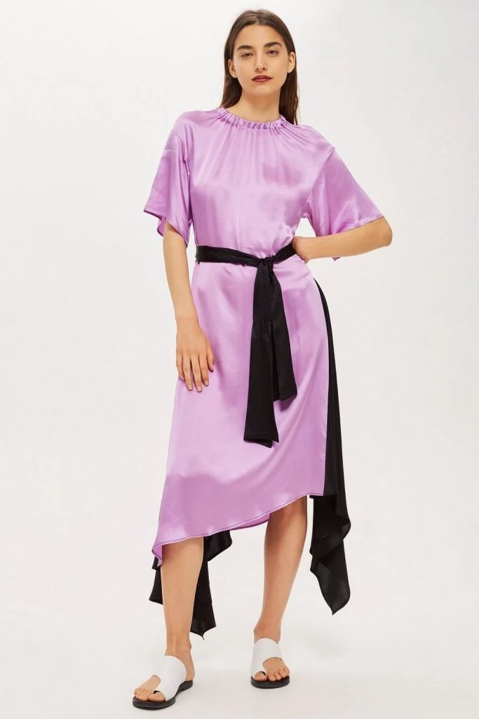Elastic neck satin maxi dress by Boutique, €155 at topshop.com