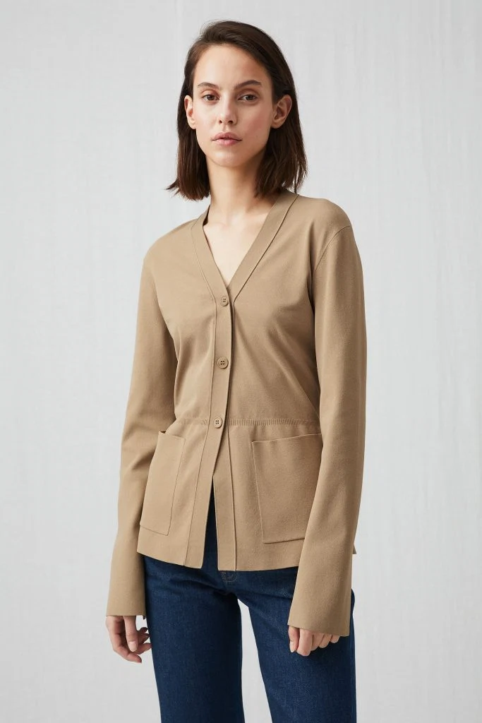 Fitted jersey cardigan, €99 at arket.com