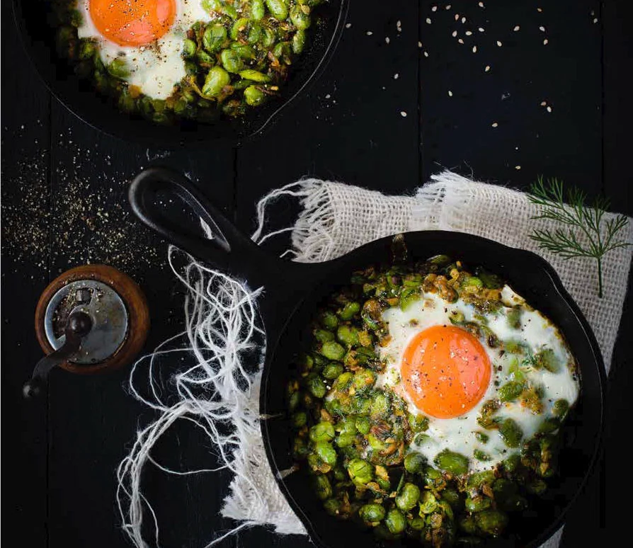 Something different: Persian Broad Beans with Garlic, Dill & Egg Something different: Persian Broad Beans with Garlic, Dill & Egg
