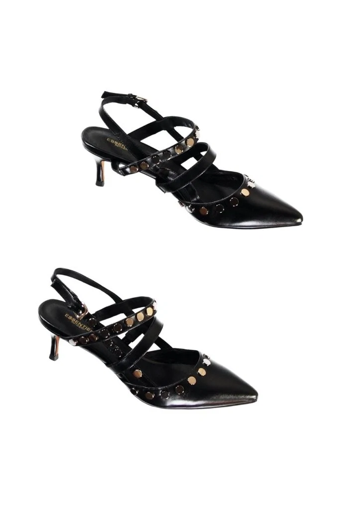 Black studded kitten heels, €195 at essentiel-antwerp.com