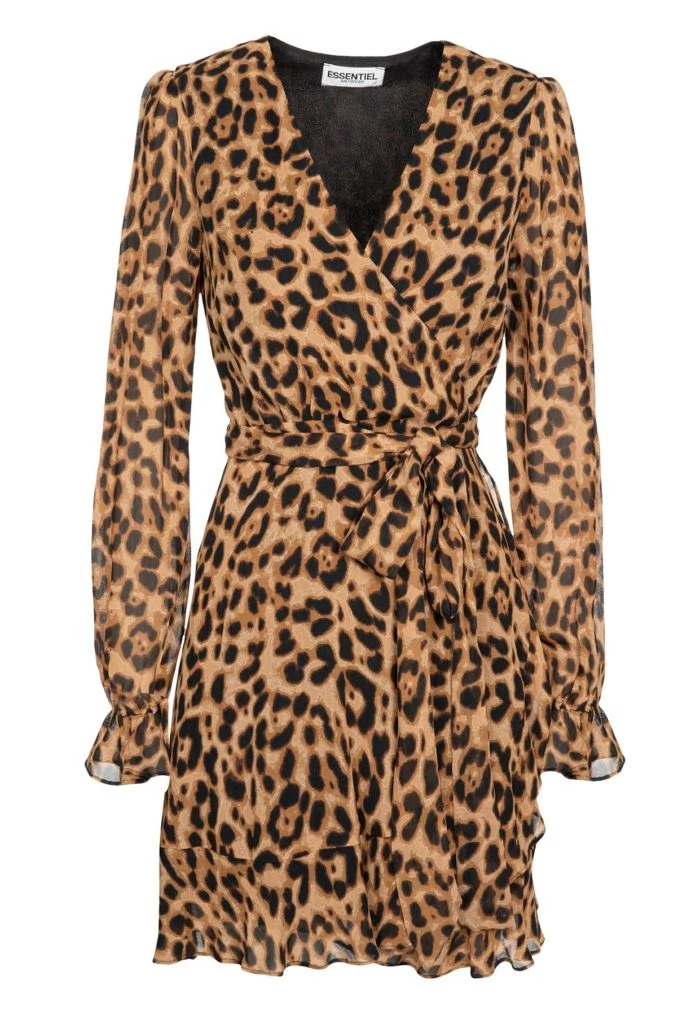 Leopard print mini wrap dress, €195 at essentiel-antwerp.com