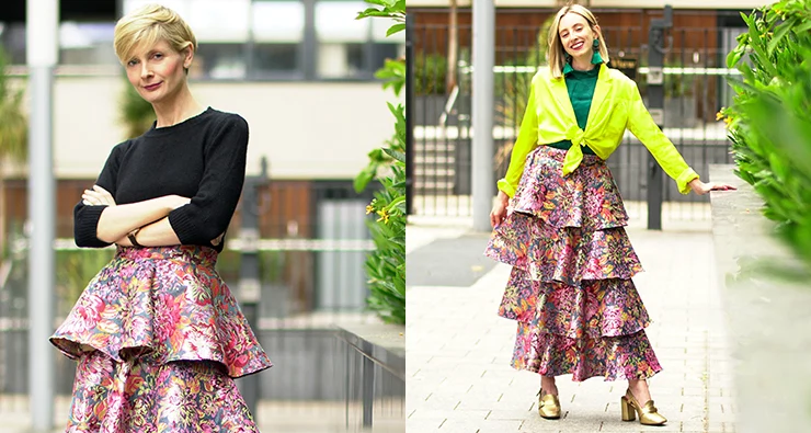 How to wear in your 20s and 40s: A statement tiered skirt