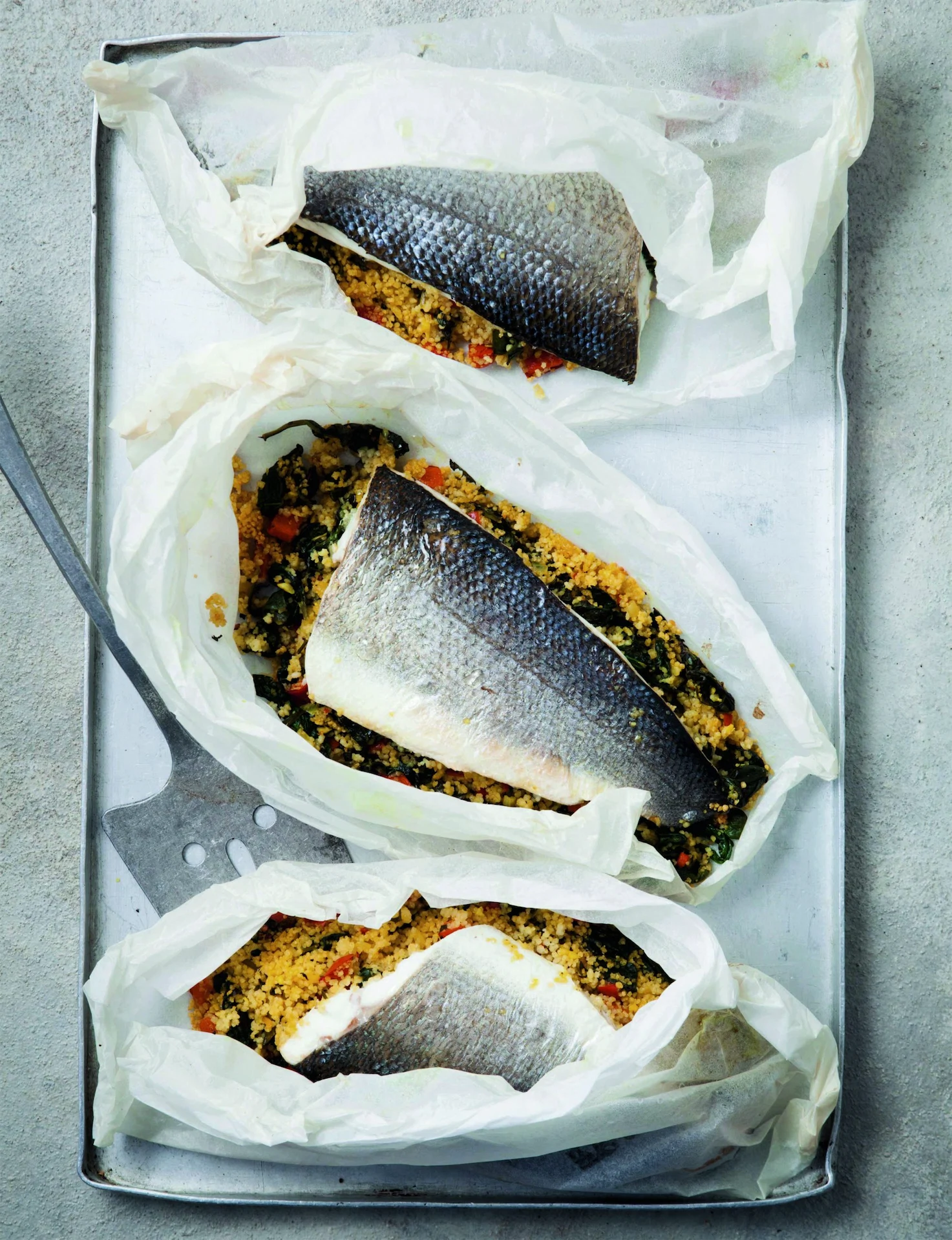 What’s for dinner? Sea Bass en Papillote with Thai Couscous What’s for dinner? Sea Bass en Papillote with Thai Couscous