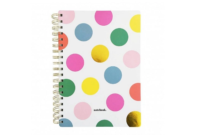 Polka dot notebook from Moss.ie