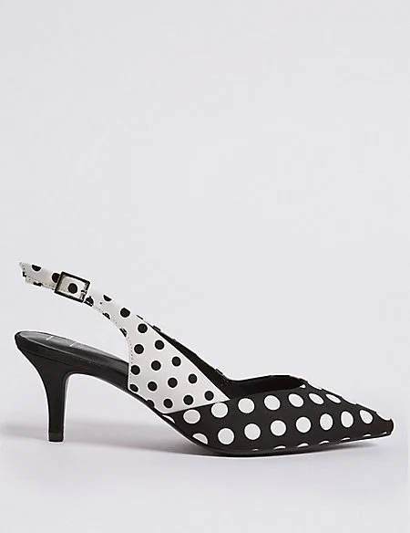 Kitten heel slingback court shoes, €27 at marksandspencer.ie