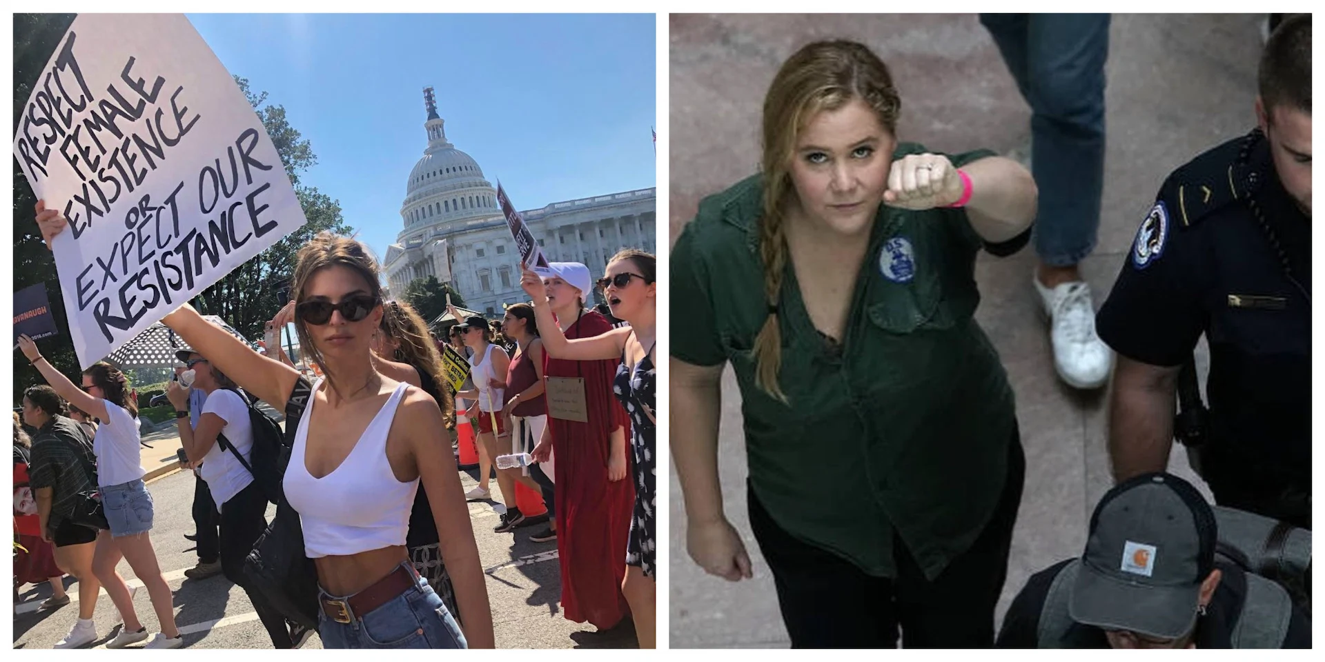 Amy Schumer and Emily Ratajkowski among those arrested at anti-Kavanaugh protests