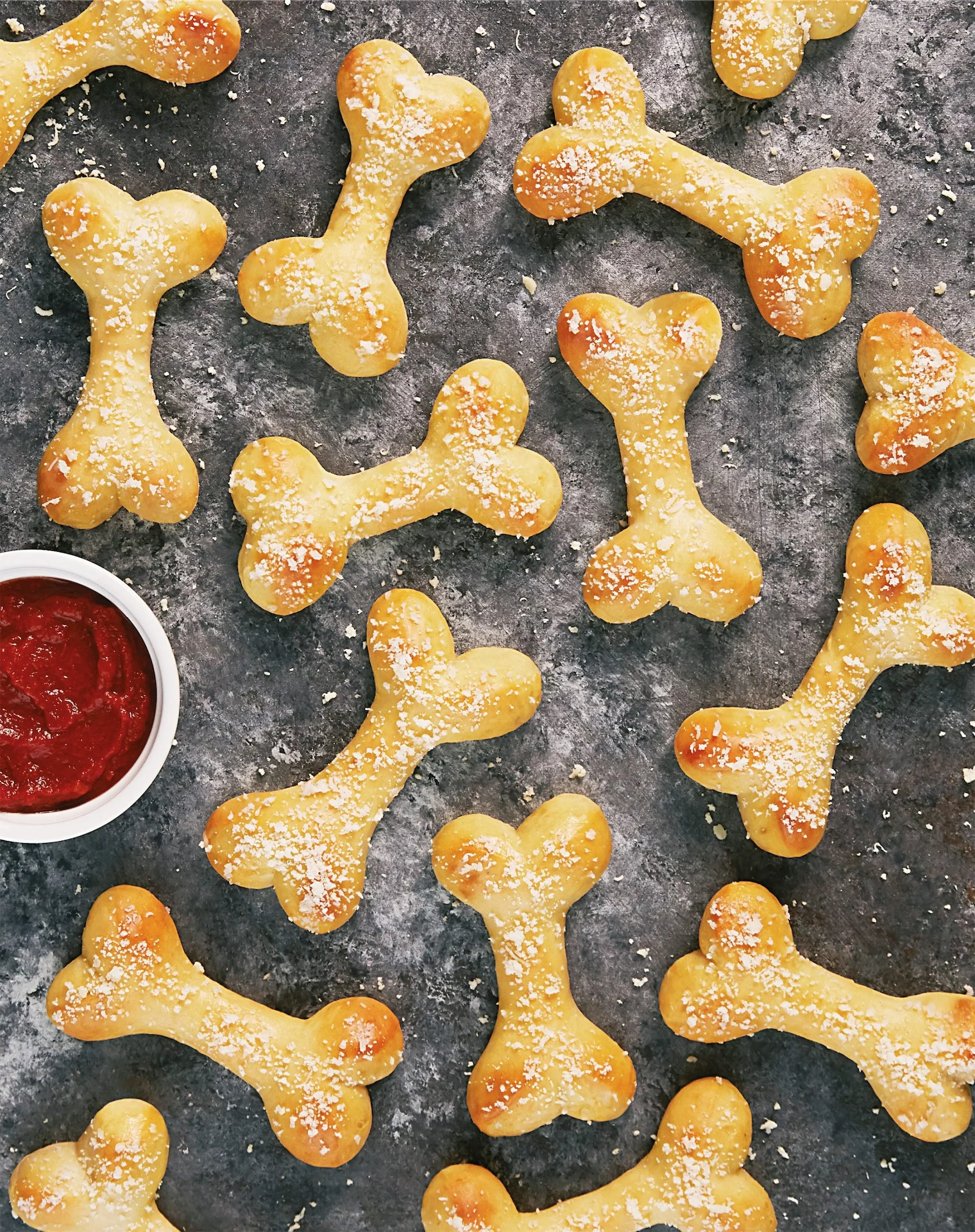 These breadstick bones are the perfect Halloween party snack