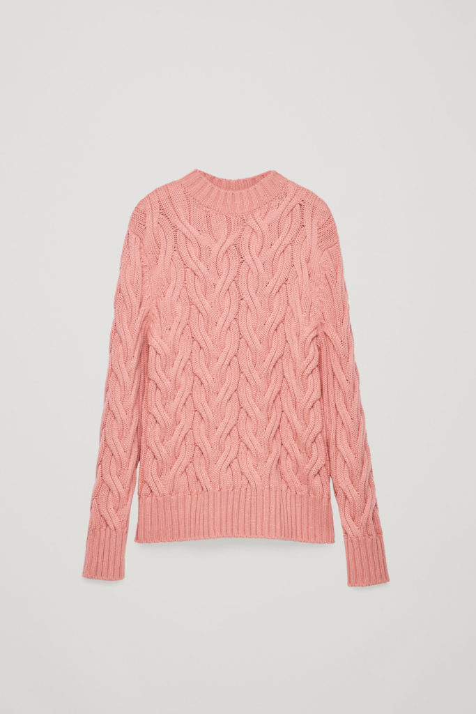 Cable knit wool jumper, €89 at cosstores.com