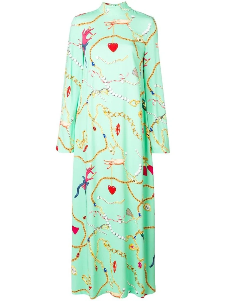 Long patterned dress by Vivetta, €757 at farfetch.com