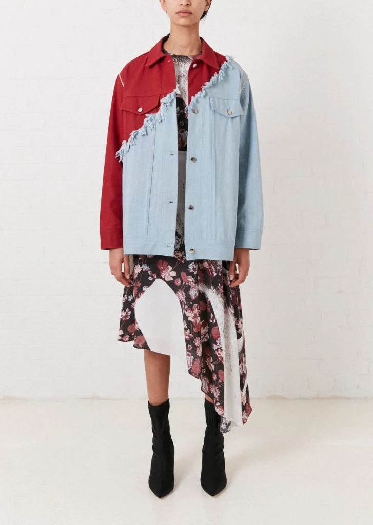 Vivid contrast oversized denim jacket, €345.63 at asos.com