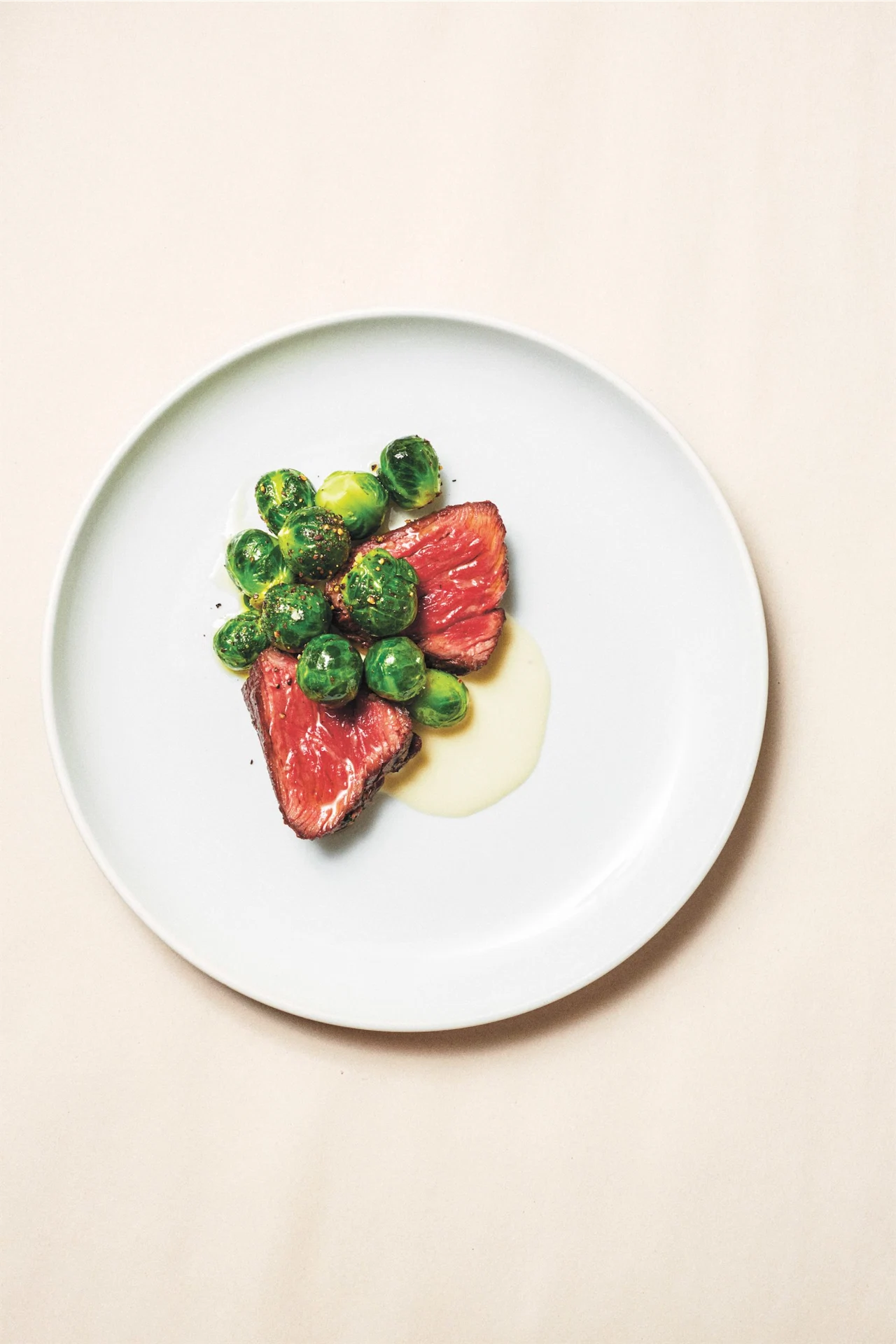 Tonight’s Dinner: Steak with Brussels Sprouts and Taleggio
