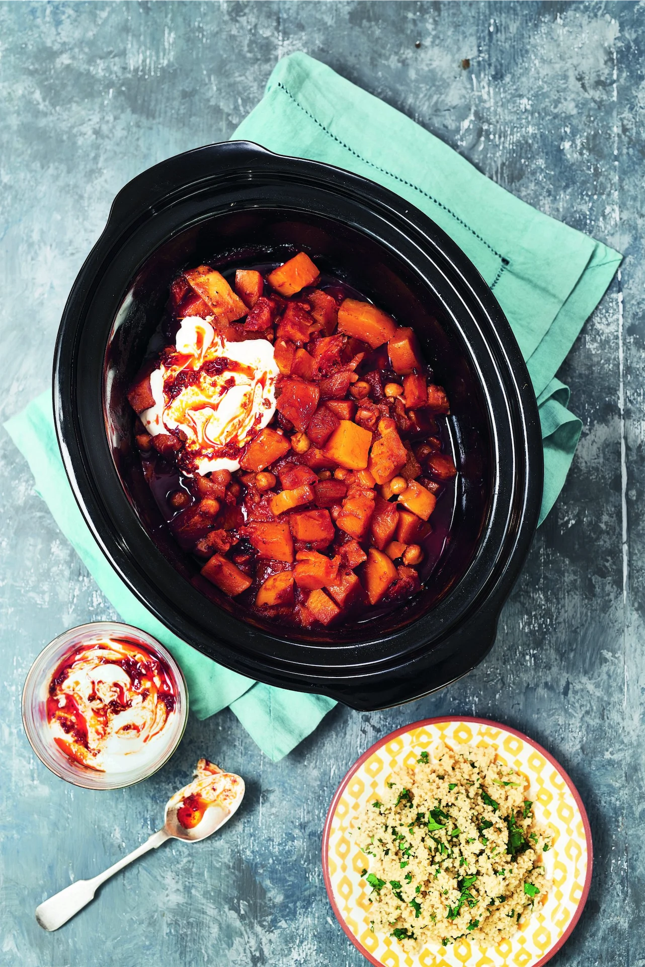 One for your slow cooker: roasted butternut squash tagine