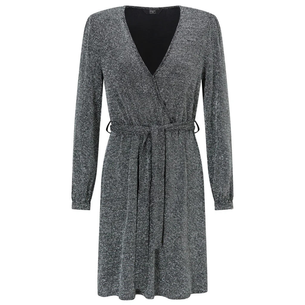 Glitter wrap dress, €25 at Tesco