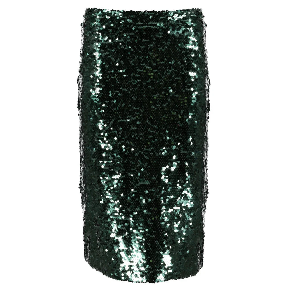 Green sequin midi skirt, €32 at Tesco