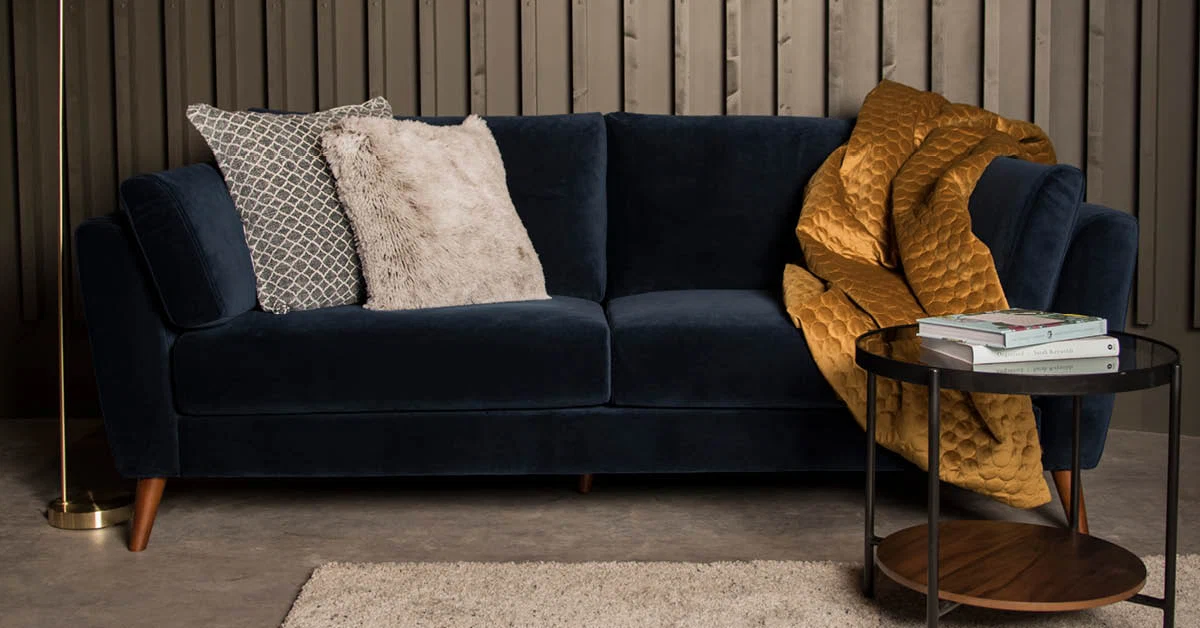 Add a luxury feel to your living area with velvet furniture