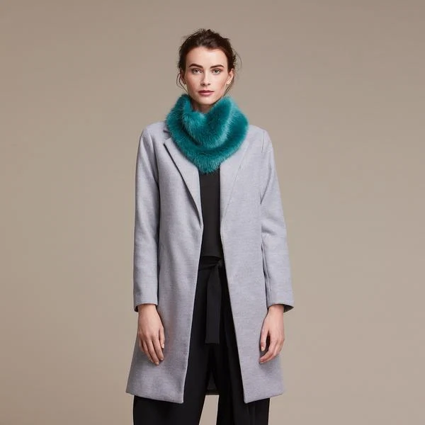 Helen Moore faux fur bandana in sea green, €45 at myshiningarmour.com
