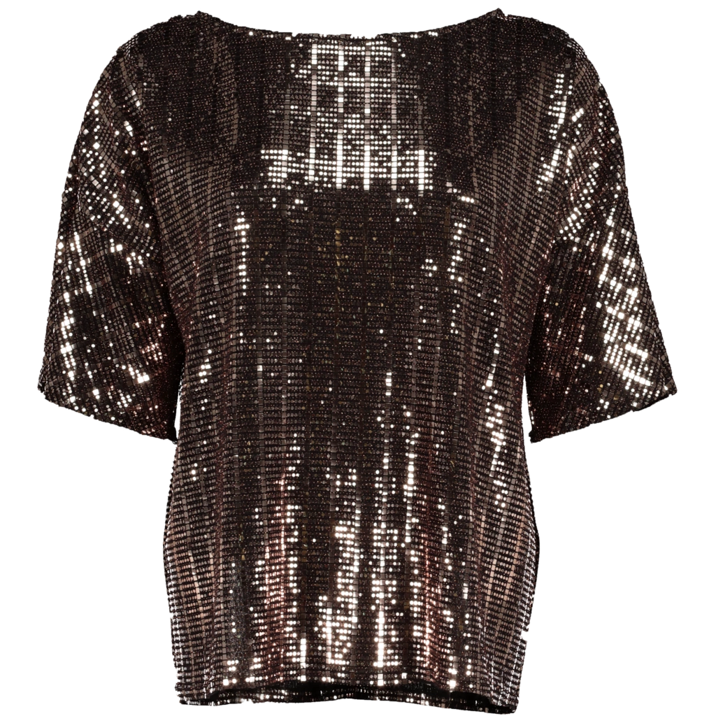 Rose gold square sequin top, €19 at Tesco