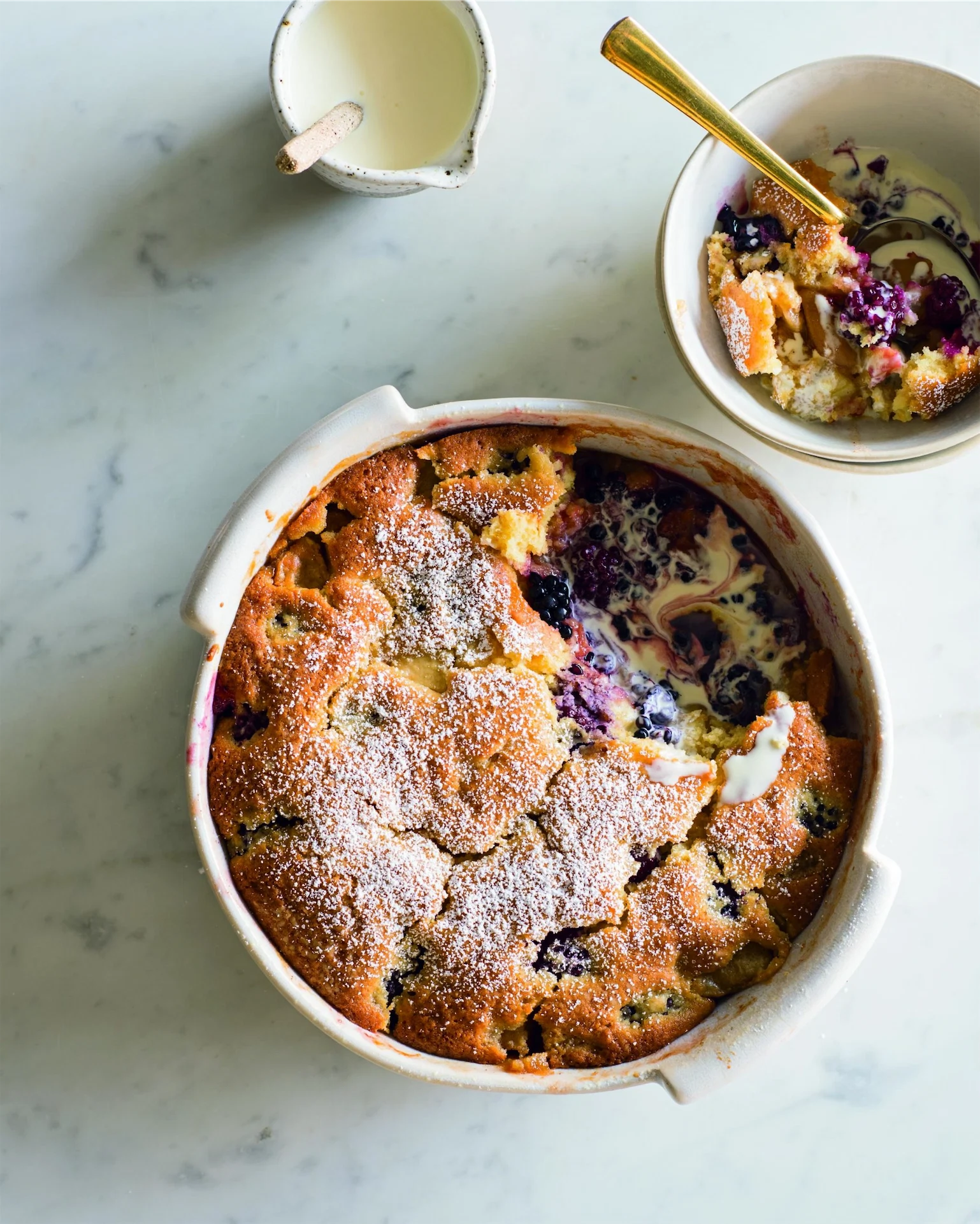 Sunday dessert: caramelised apple & blackberry Eve’s pudding