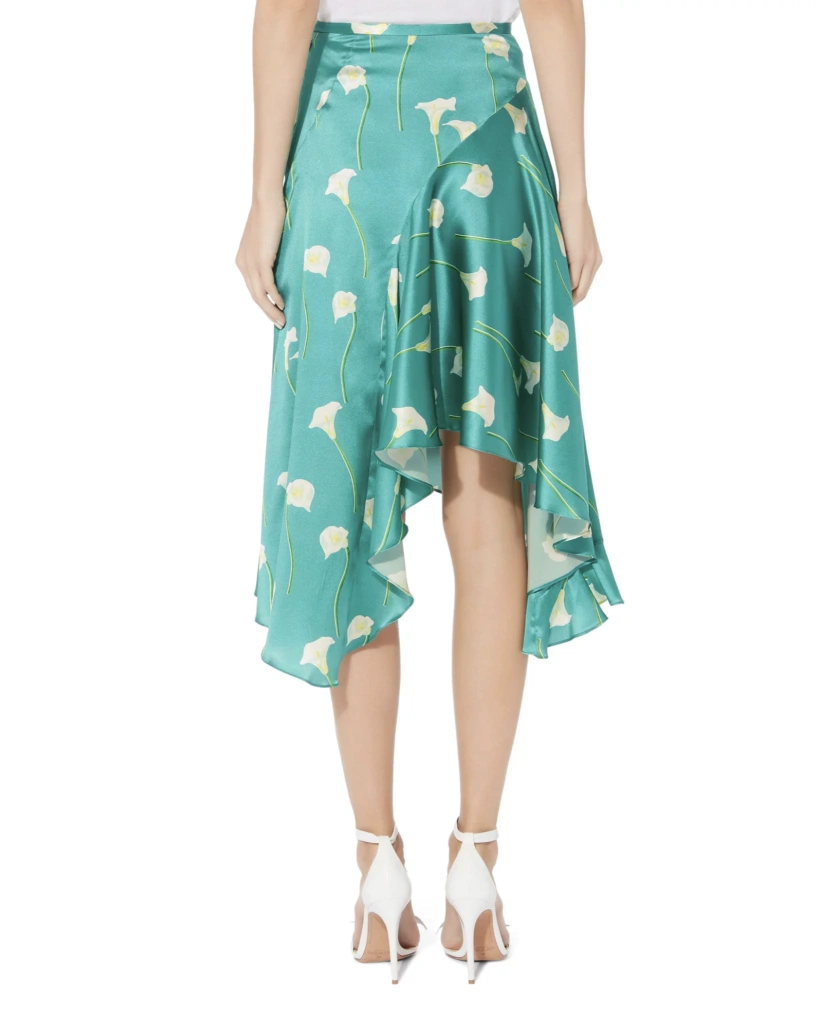 Calla lilly flounced midi slip skirt by Caroline Constas, €279.32 at intermixonline.com