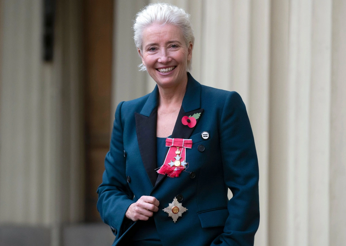 In praise of comfortable footwear: Emma Thompson wore trainers to accept her Damehood