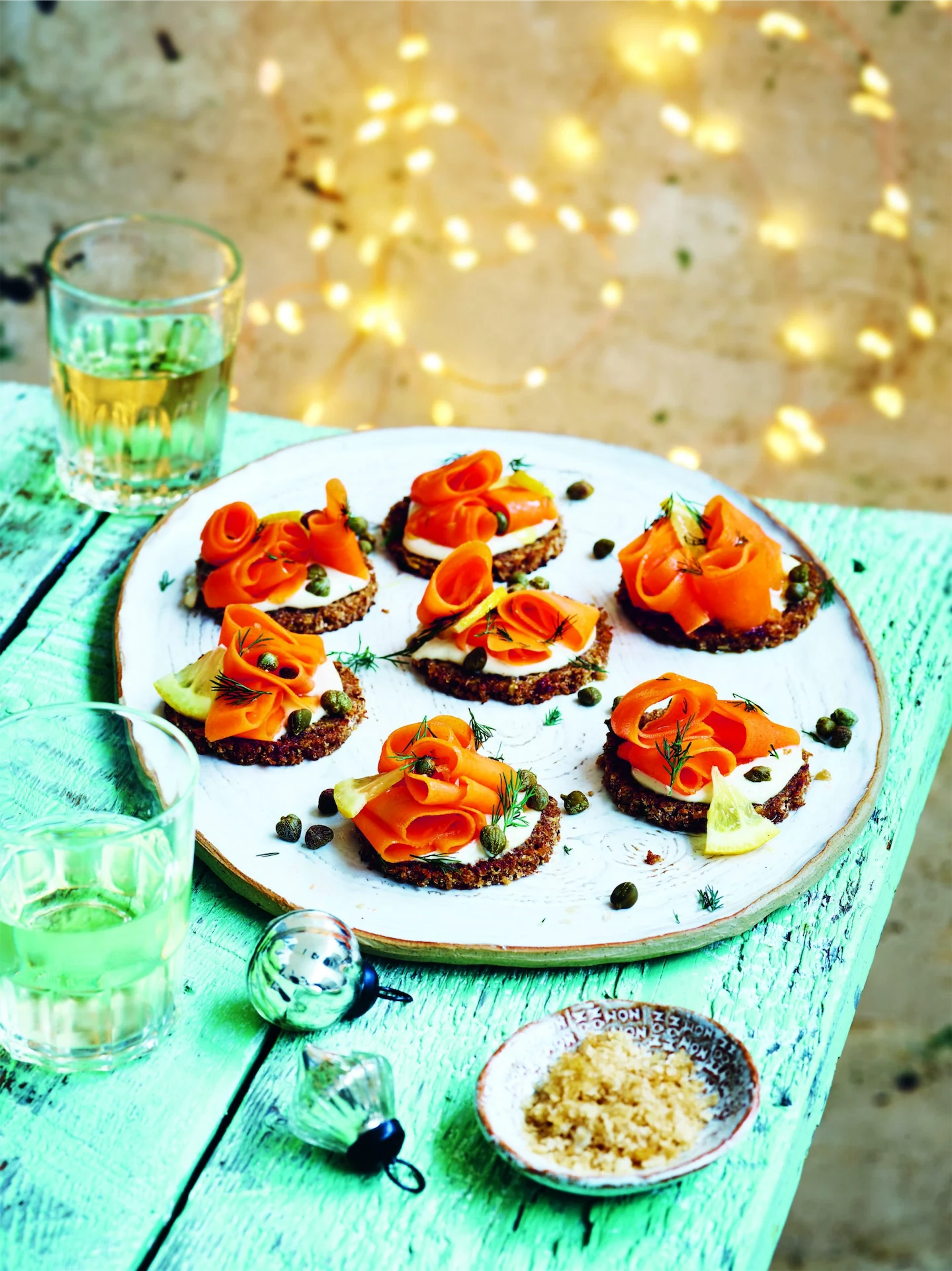 Stuck for a vegan Christmas starter? These smoked ‘salmon’ and ‘cream cheese’ canapés will go down a treat