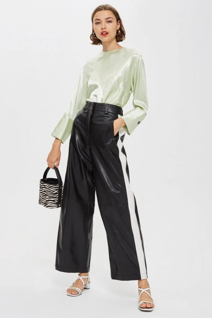 Premium leather trousers, €235 at topshop.com