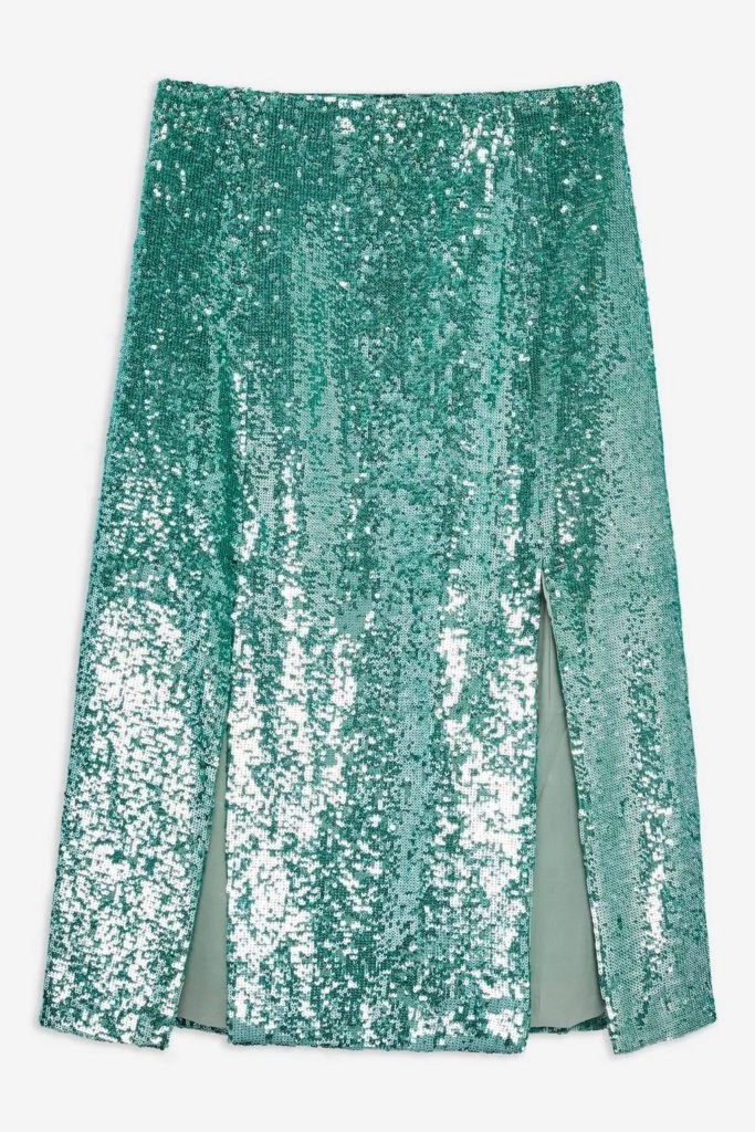 Sequin midi skirt, €98 at topshop.com