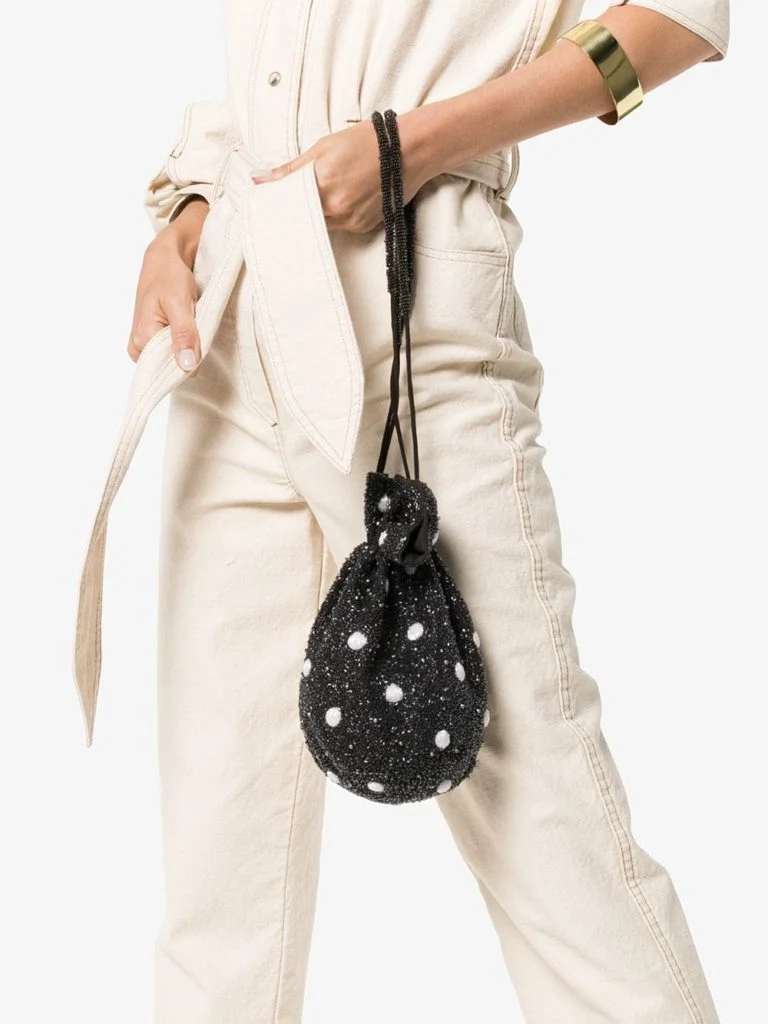 Multicoloured Wintour bead embellished drawstring pouch, €294 at brownsfashion.com