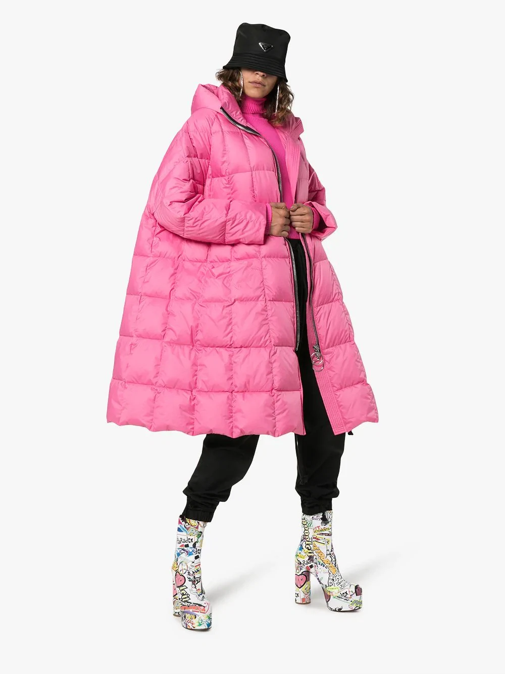 Pyramid hooded feather down puffer jacket by Ienki Ienki, €1,136.40 at brownsfashion.com