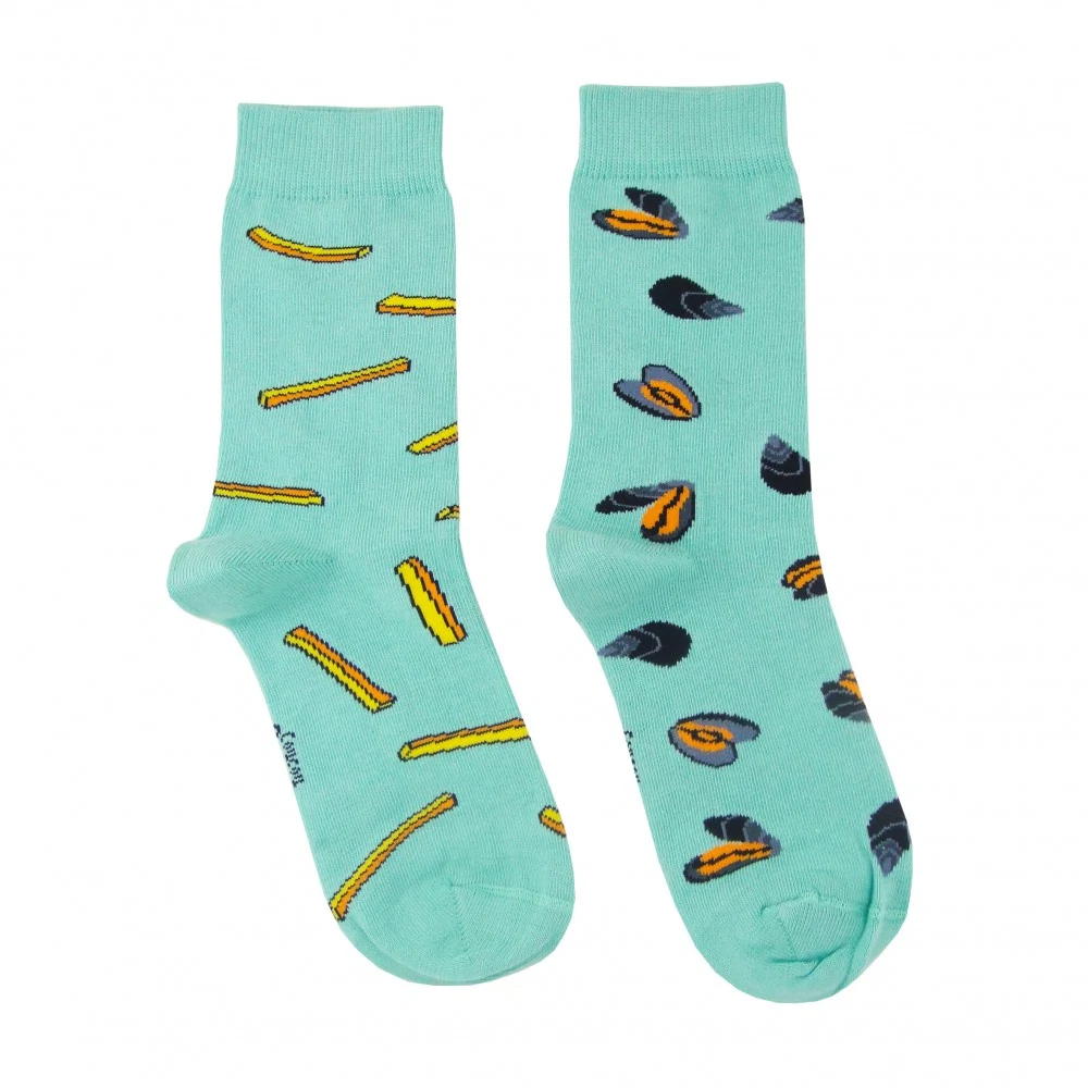 Chaussettes moules frites socks, €15 at coucousuzette.com
