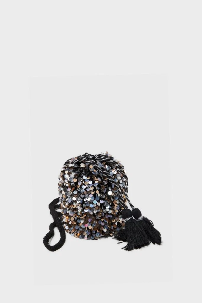 Sequinned crossbody bucket bag, €39.95 at zara.com
