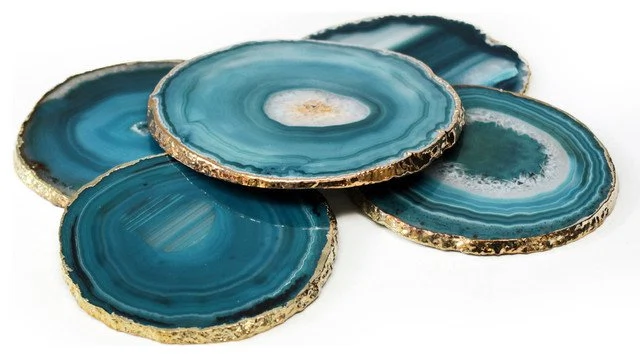 Agate and gold coasters, €13 at danuceramics.com