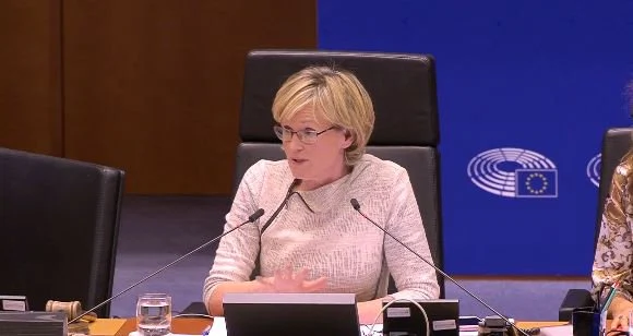 Watch Irish MEP Mairead McGuinness call out Brexit heckler in European Parliament