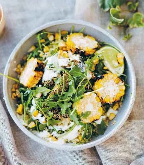 Healthy-start Monday: hearty vegetarian grilled corn salad