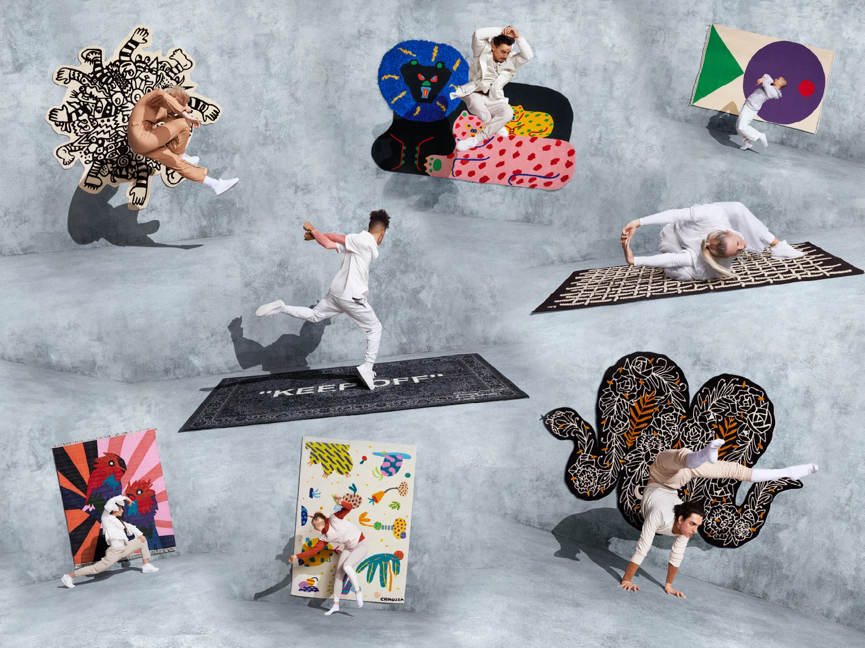 Louis Vuitton’s menswear creative director collaborates with Ikea for a rug