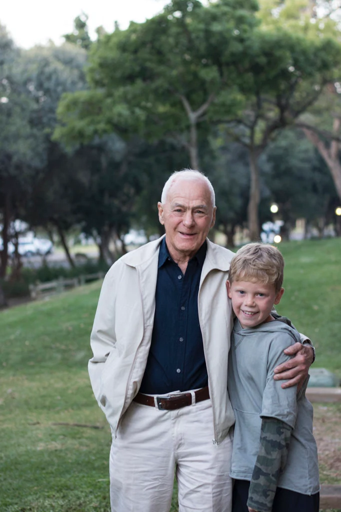A very proud Joe (Marlene Wessels' son) with his 'Oupa' (Marlene's dad) who just completed a 70K cycling race.