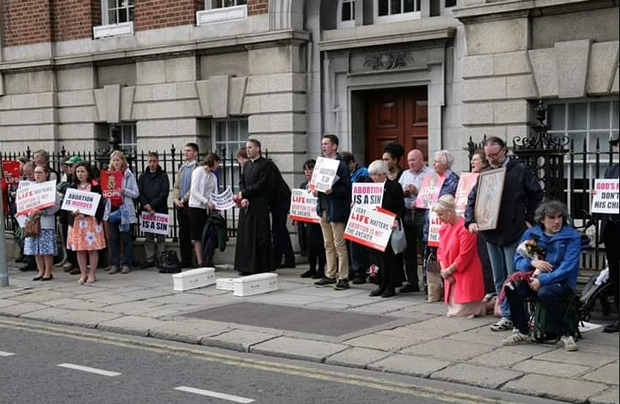 ‘Using white coffins at a pro-life protest is devoid of compassion and humanity’