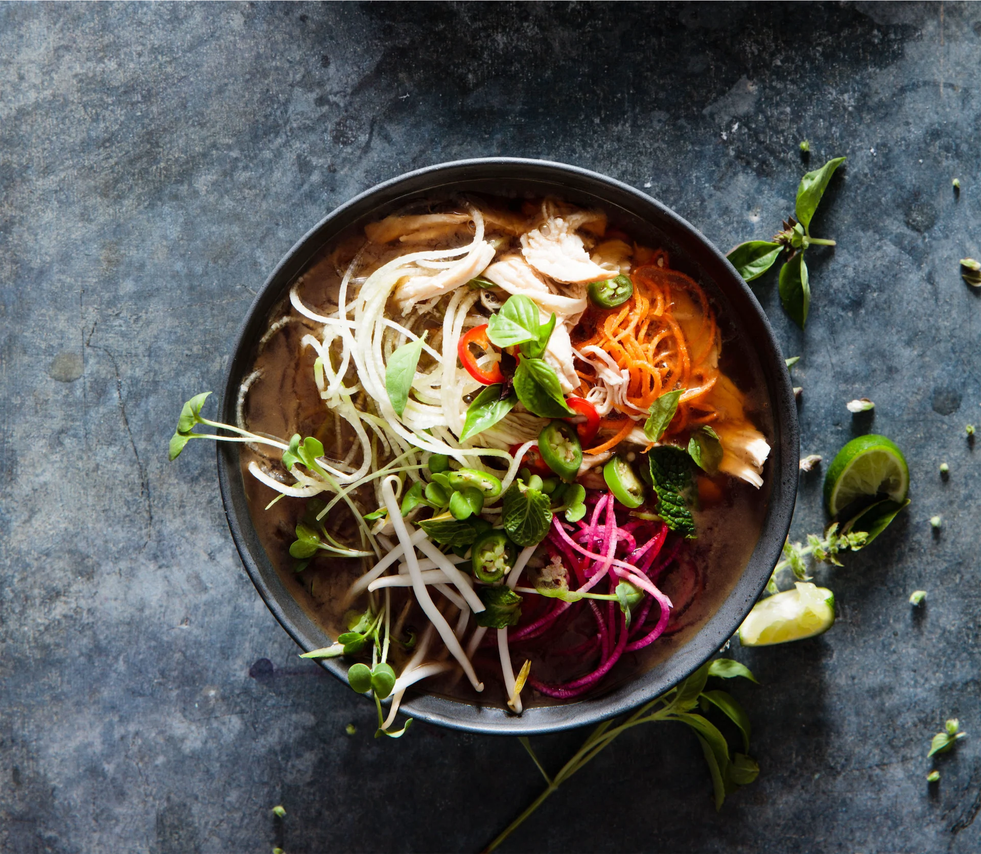Supper Club: Chicken pho with daikon ‘noodles’