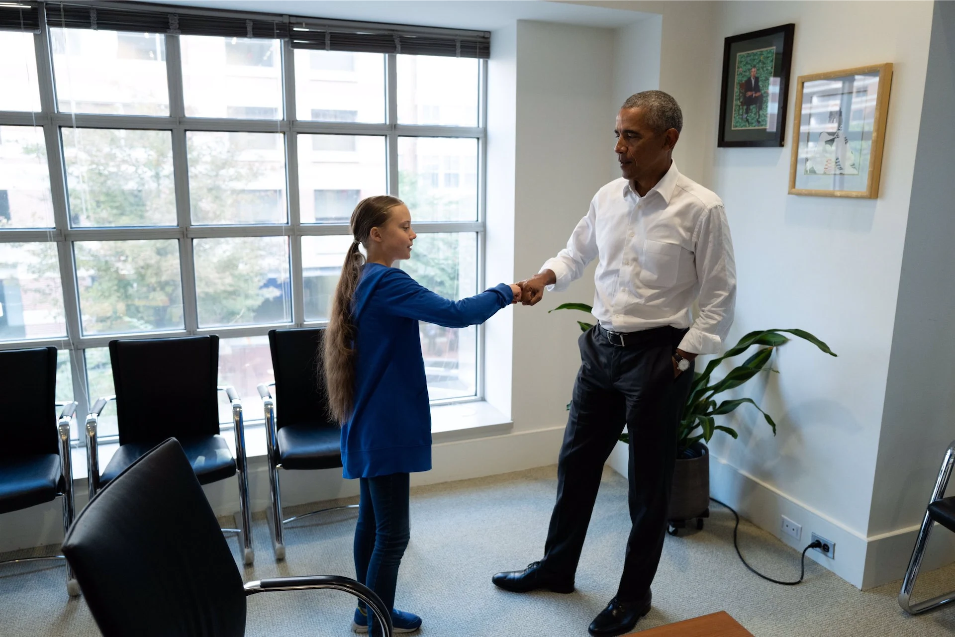 WATCH: ‘We’re a team’: Greta Thunberg meets Barack Obama