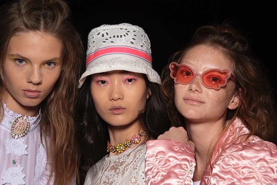 The best of SS20 beauty at NYFW: soaring hair and Euphoria eyeliner