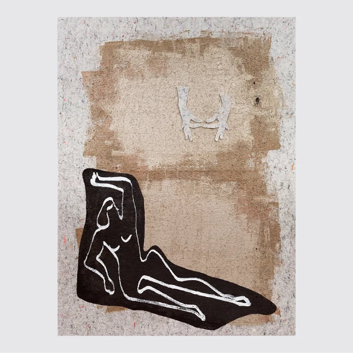 Olympia, 2018/19. Acrylic on mover's blanket, Lee Welch Berlin opticians dublin