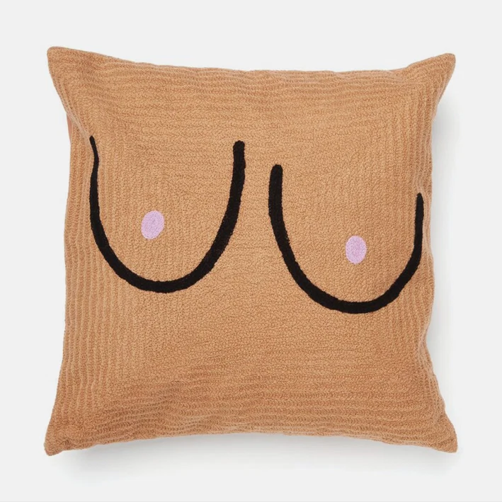Cold Picnic Boob Cushion Cover Brown