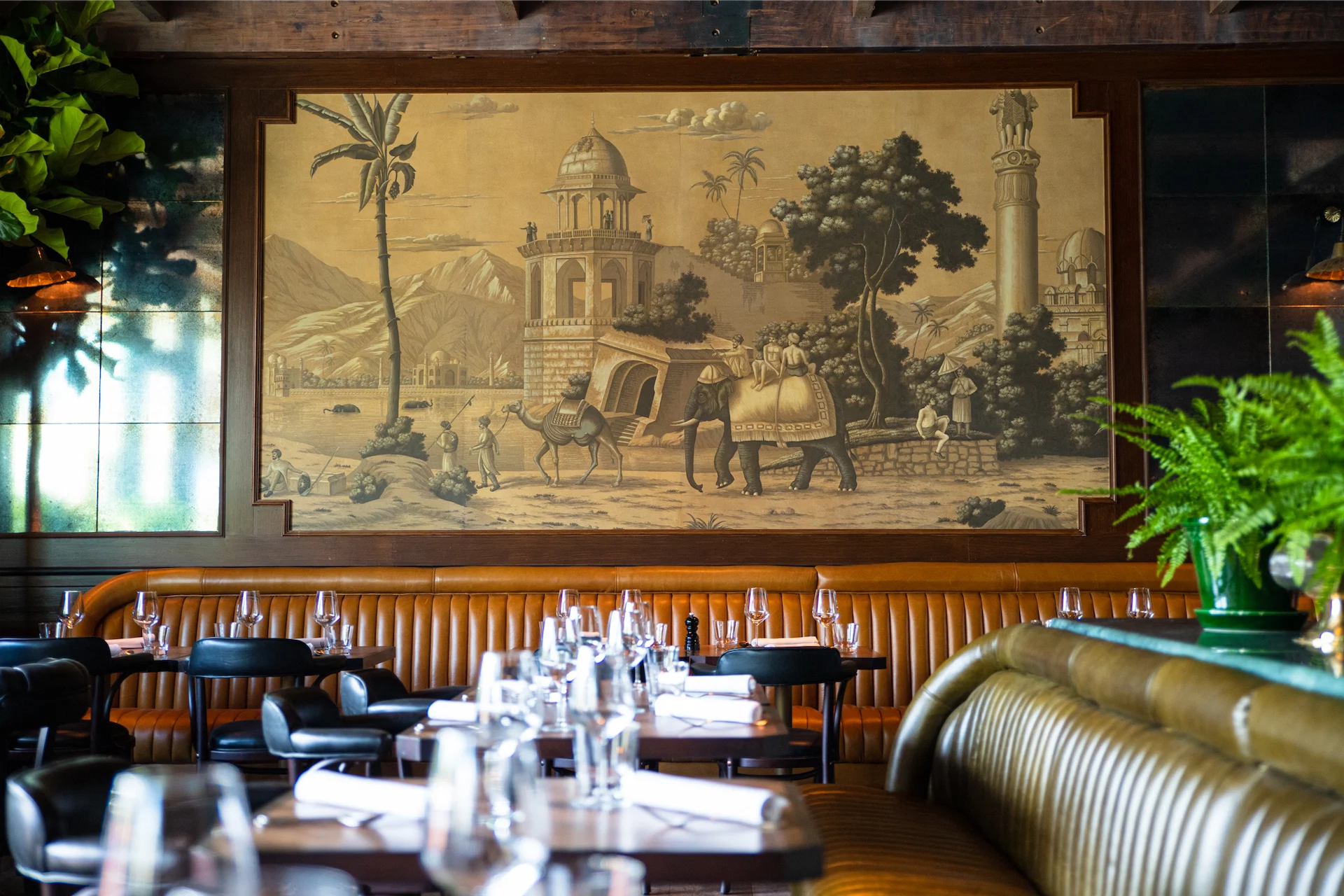 The interior of this new Indian restaurant gives a lesson in how to combine old and new