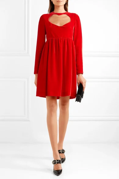 Chloé cutout velvet mini dress outnet